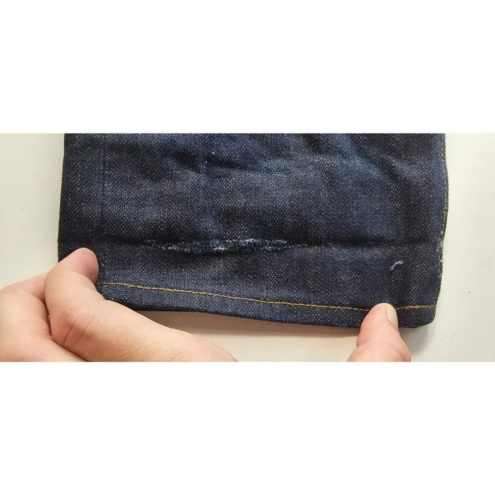 33 x 32 J. Crew style 484 slim fit dark wash career casual comfort blue jeans